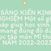 SÁNG KIẾN KINH NGHIỆM Một số giải  pháp giúp học sinh lớp 3 mang đúng đồ dùng học tập môn Mĩ thuật NĂM 2022-2023