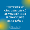 POWERPOINT BÁO CÁO PHÁT TRIỂN KỸ NĂNG GIẢI TOÁN CÓ LỜI VĂN ĐIỂN HÌNH TRONG CHƯƠNG TRÌNH TOÁN 4 SÁCH CHÂN TRỜI SÁNG TẠO