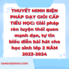 THUYẾT MINH BIỆN PHÁP DẠY GIỎI CẤP TIỂU HỌC: Giải pháp rèn luyện thói quen mạnh dạn, tự tin biểu diễn bài hát cho học sinh lớp 2 NĂM 2023-2024