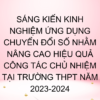 SÁNG KIẾN KINH NGHIỆM ỨNG DỤNG CHUYỂN ĐỔI SỐ NHẰM NÂNG CAO HIỆU QUẢ CÔNG TÁC CHỦ NHIỆM TẠI TRƯỜNG THPT NĂM 2023-2024