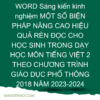 WORD Sáng kiến kinh nghiệm MỘT SỐ BIỆN PHÁP NÂNG CAO HIỆU QUẢ RÈN ĐỌC CHO HỌC SINH TRONG DẠY HỌC MÔN TIẾNG VIỆT 2 THEO CHƯƠNG TRÌNH GIÁO DỤC PHỔ THÔNG 2018 NĂM 2023-2024