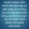 WORD SÁNG KIẾN KINH NGHIỆM Một số biện pháp rèn kĩ năng đọc cho học sinh chậm thông qua trò chơi Lớp 1 SÁCH CHÂN TRỜI SÁNG TẠO NĂM 2023-2024