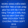WORD SÁNG KIẾN KINH NGHIỆM “Một số biện pháp giúp học sinh lớp 3 rèn kĩ năng Tính giá trị biểu thức theo bộ sách Cánh diều”. NĂM 2023-2024 THEO CHƯƠNG TRÌNH GDPT 2018
