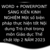 WORD + POWERPOINT SÁNG KIẾN KINH NGHIỆM Một số biện pháp thực hiện tốt Nội dung Trò chơi trong môn Giáo dục Thể chất lớp 2 NĂM 2023