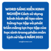 WORD SÁNG KIẾN KINH NGHIỆM Cách sử dụng kênh hình để tạo cảm hứng học tập và phát triển năng lực học tập của học sinh trong phân môn Lịch sử lớp 6 NĂM 2023