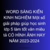 WORD SÁNG KIẾN KINH NGHIỆM Một số giải pháp giúp học sinh lớp 5 làm tốt văn miêu tả CÓ HÌNH ẢNH HAY NĂM 2023-2024