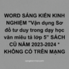 WORD SÁNG KIẾN KINH NGHIỆM "Vận dụng Sơ đồ tư duy trong dạy học văn miêu tả lớp 5” SÁCH CŨ NĂM 2023-2024 * KHÔNG CÓ TRÊN MẠNG