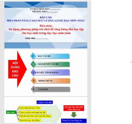 POWERPOINT BÁO CÁO Biện pháp: Sử dụng phương pháp trò chơi để tăng hứng thú học tập cho học sinh trong dạy học môn toán LỚP 7 NĂM 2023-2024 THEO CHƯƠNG TRÌNH GDPT 2018