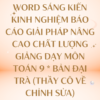 WORD SÁNG KIẾN KINH NGHIỆM BÁO CÁO GIẢI PHÁP NÂNG CAO CHẤT LƯỢNG GIẢNG DẠY MÔN TOÁN 9 * BẢN ĐẠI TRÀ (THẦY CÔ VỀ CHỈNH SỬA)
