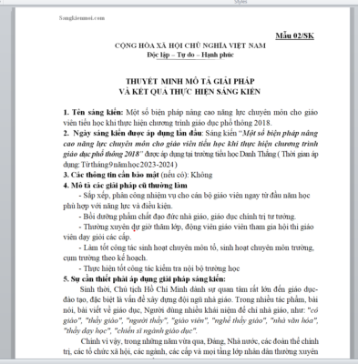 WORD Một số Biện pháp xây dựng trường học hạnh phúc tại trường Tiểu học NĂM 2023-2024 * KHÔNG CÓ TRÊN MẠNG