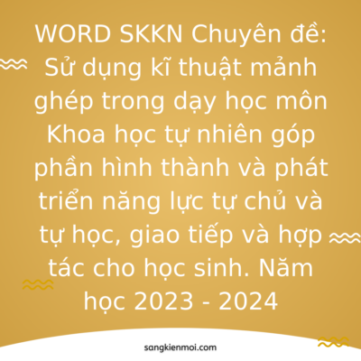 WORD SÁNG KIẾN KINH NGHIỆM Một vài giải pháp quyết định sự thành công trong phong trào: “Xây dựng cơ quan Xanh-Sạch- Đẹp và An toàn” ở trường Tiểu học NĂM 2023-2024 * DÙNG CHO QUẢN LÝ, HIỆU TRƯỞNG, PHÓ HIỆU TRƯỞNG