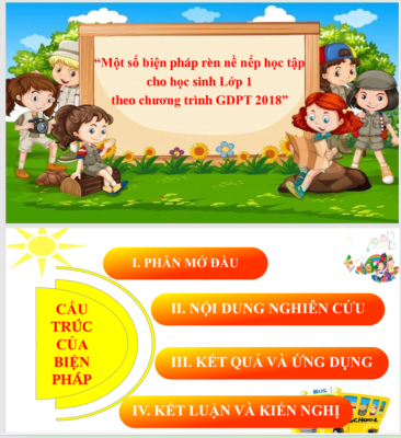 POWERPOINT “Một số biện pháp rèn nề nếp học tập  cho học sinh Lớp 1 theo chương trình GDPT 2018” NĂM 2024-2025