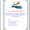 WORD SÁNG KIẾN KINH NGHIỆM “BIỆN PHÁP QUẢN LÍ CHỈ ĐẠO NHẰM NÂNG CAO CHẤT LƯỢNG BỒI DƯỠNG HỌC SINH GIỎI Ở TRƯỜNG THCS” NĂM 2024-2025 * KHÔNG CÓ TRÊN MẠNG
