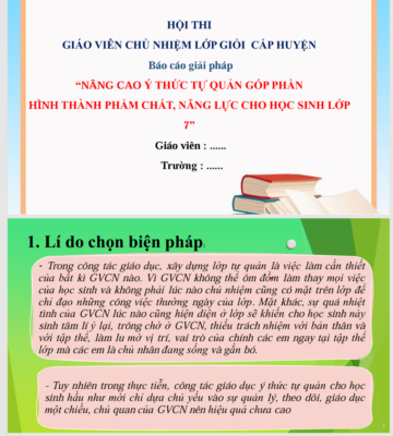 WORD + POWERPOINT “NÂNG CAO Ý THỨC TỰ QUẢN GÓP PHẦN  HÌNH THÀNH PHẨM CHẤT, NĂNG LỰC CHO HỌC SINH LỚP 7” NĂM 2023-2024* KHÔNG CÓ TRÊN MẠNG