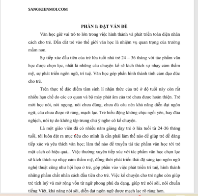 WORD “Một số biện pháp gây hứng thú trong giờ kể chuyện cho trẻ 24 – 36 tháng tuổi trường Mầm Non” năm 2023-2024 * KHÔNG CÓ TRÊN MẠNG