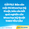 TUYỂN TẬP 150 Báo cáo cuộc thi khoa học kỹ thuật, báo cáo kết quả nghiên cứu khoa học kỹ thuật CHỌN LỌC * 1GB