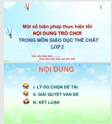 WORD + POWERPOINT SÁNG KIẾN KINH NGHIỆM MÔN Giáo dục Thể chất lớp 2 NĂM 2024-2025 * KHÔNG CÓ TRÊN MẠNG