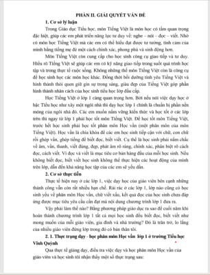 WORD “Một số biện pháp hiệu quả giúp học sinh lớp 1 học tốt phân môn Học vần ” sách cánh diều theo chương trình GDPT 2018 năm 2023-2024 * KHÔNG CÓ TRÊN MẠNG