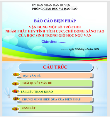 WORD + POWERPOINT Biện pháp nâng cao chất lượng giảng dạy Ngữ văn 6” SÁCH KẾT NỐI TRI THỨC NĂM 2024-2025