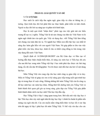 WORD “Một số biện pháp rèn kĩ năng đọc cho học sinh lớp 1” sách cánh diều theo chương trình GDPT 2018 năm 2023-2024 * KHÔNG CÓ TRÊN MẠNG