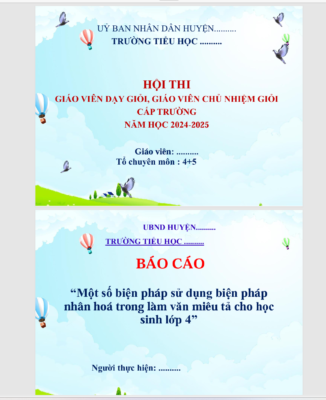 WORD  + POWERPOINT BÁO CÁO “Một số biện pháp sử dụng biện pháp nhân hoá trong làm văn miêu tả cho học sinh lớp 4″ SÁCH KẾT NỐI TRI THỨC NĂM 2024-2025 * KHÔNG CÓ TRÊN MẠNG