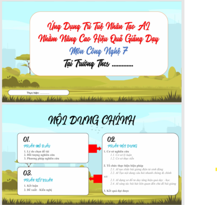 WORD + POWERPOINT SÁNG KIẾN KINH NGHIỆM ỨNG DỤNG TRÍ TUỆ NHÂN TẠO AI NHẰM NÂNG CAO HIỆU QUẢ GIẢNG DẠY MÔN CÔNG NGHỆ 7 SÁCH CHÂN TRỜI SÁNG TẠO TẠI TRƯỜNG THCS NĂM 2024-2025 * ĐỦ VIDEO