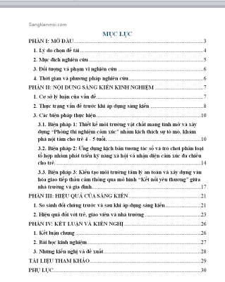 Word Skkn xây dựng trường mầm non lấy trẻ làm trung tâm: skkn lấy trẻ làm trung tâm, phát triển cảm xúc, trí tuệ cho học sinh 4-5 tuổi năm 2025-2026