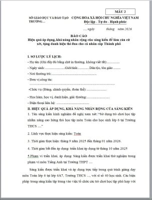 WORD Sáng kiến kinh nghiệm toán 6 kết nối tri thức NĂM 2026 CHỦ ĐỀ: TỔ CHỨC TRÒ CHƠI HỌC TẬP