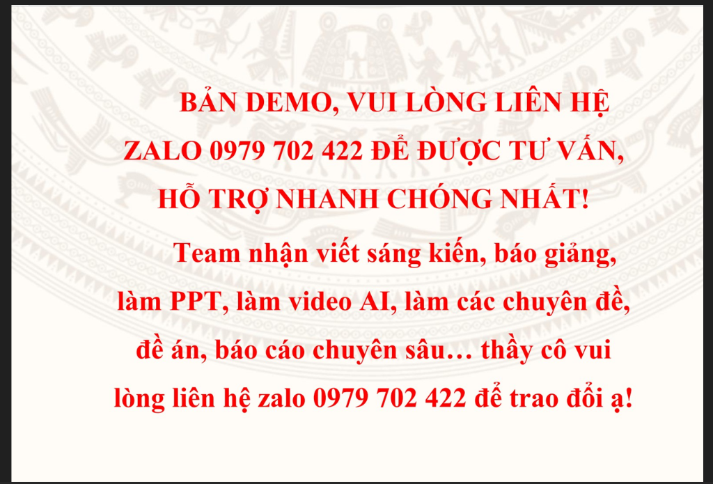 Bản Demo - Zalo 0979 702 422 - sangkienmoi.com